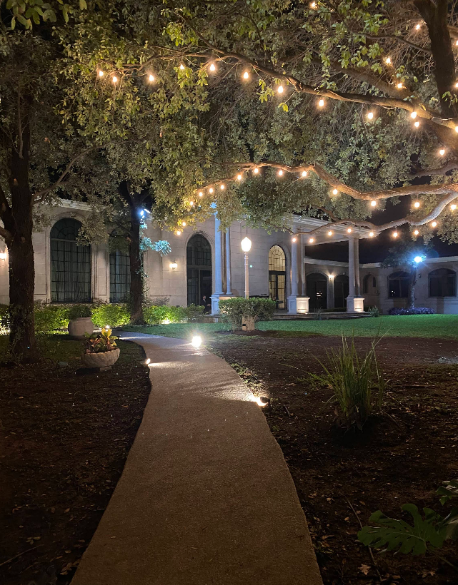 Jardín de noche